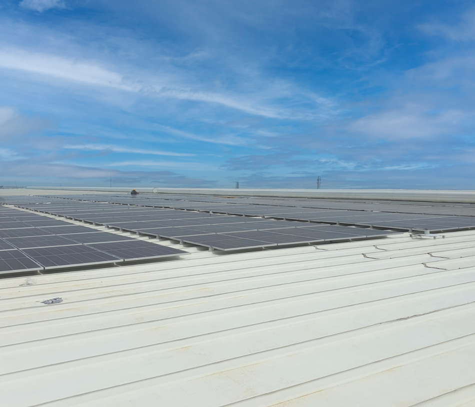 Photovoltaic panels on our Jhajjar platform in India